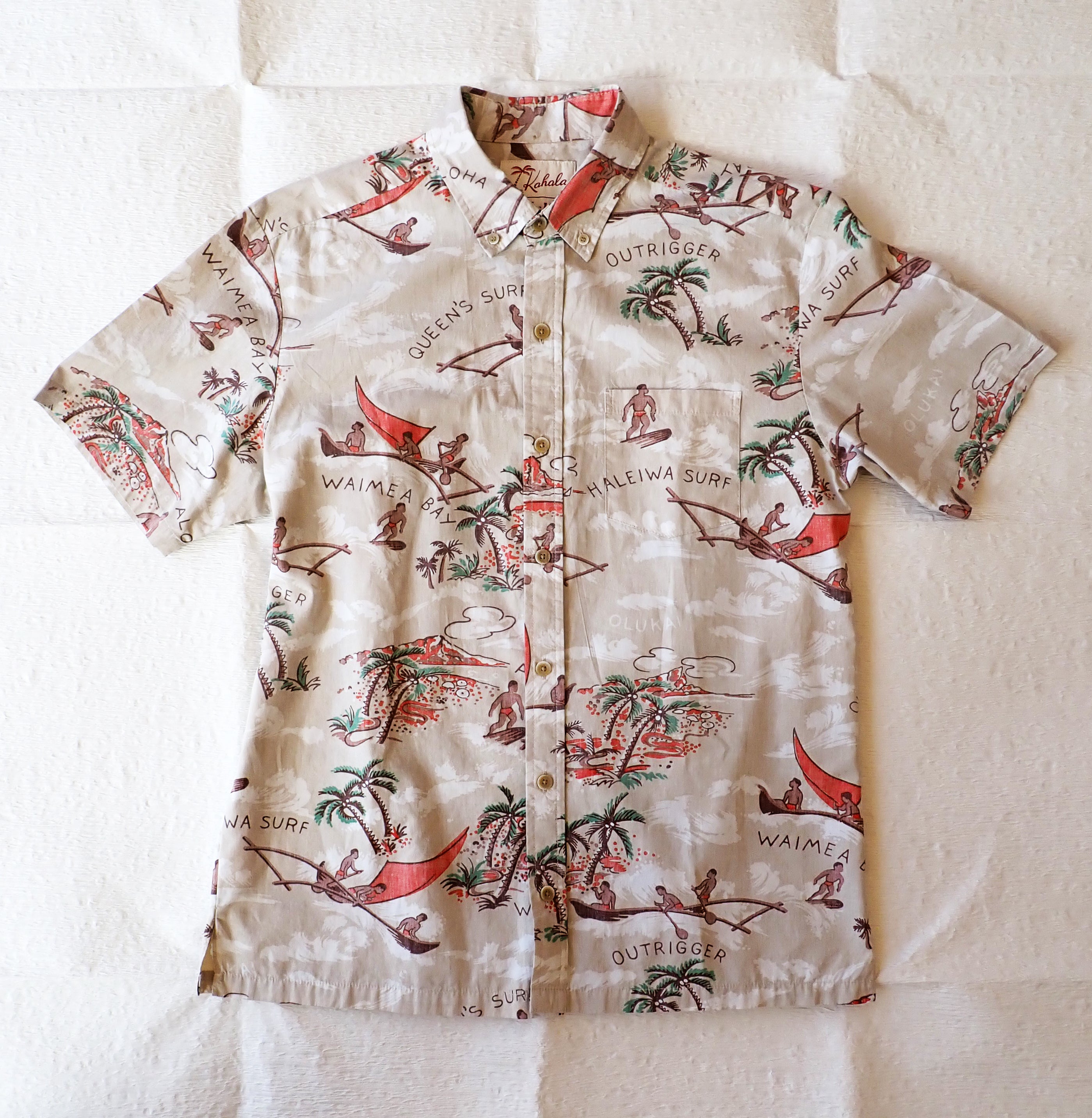 USED」アロハシャツ サイズM 茶 ユニセックス aloha / A20251113