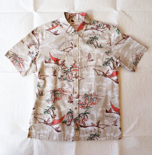 「USED」アロハシャツ サイズM 茶 ユニセックス aloha / A20251113