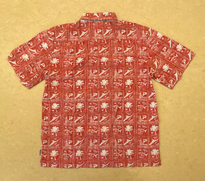 【USED】アロハシャツ サイズM/ レッド　ユニセックス aloha/A20260128
